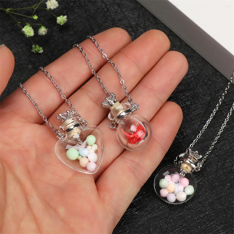 Peris Gems Glass Heart Vial Cremation Pendant Necklace - Ash Case Holder Memorial Necklace SHEIN Amazon Temu