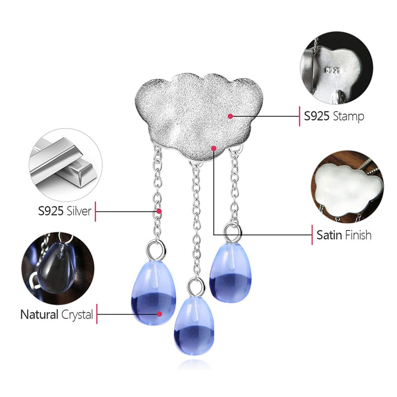 Peris Gems Glass Raining Cloud Tassel Pendant without Necklace Unisex SHEIN Amazon Temu