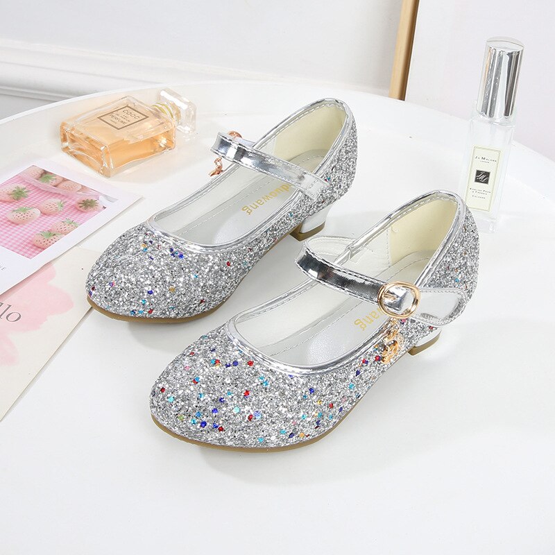 Peris Gems Glitter High Heel Shoes for Girls | Round Toe Princess Heels SHEIN Amazon Temu