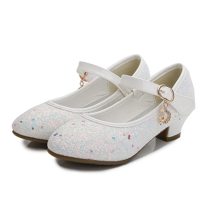 Peris Gems Glitter High Heel Shoes for Girls | Round Toe Princess Heels SHEIN Amazon Temu