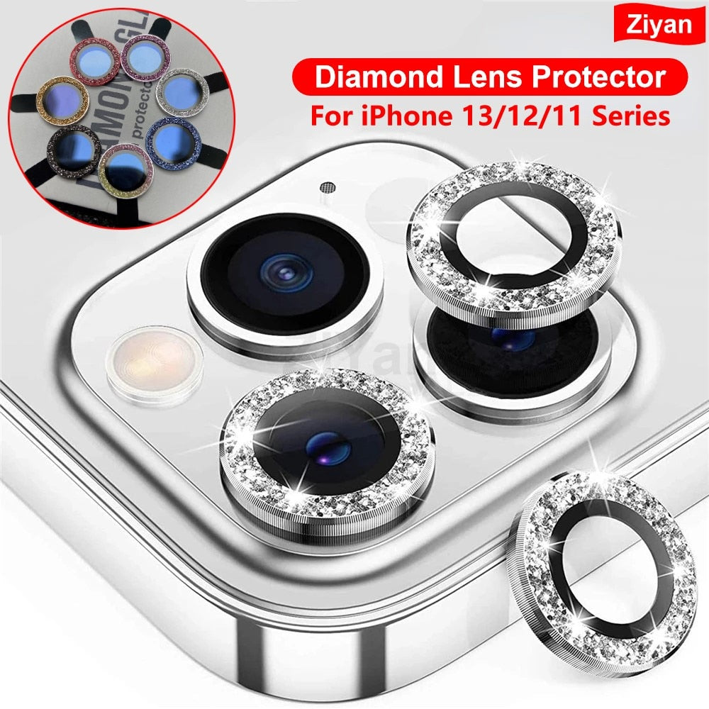 Peris Gems Glittery Diamond Camera Lens Protector Cap For iPhone | Glass Camera Metal Rings SHEIN Amazon Temu
