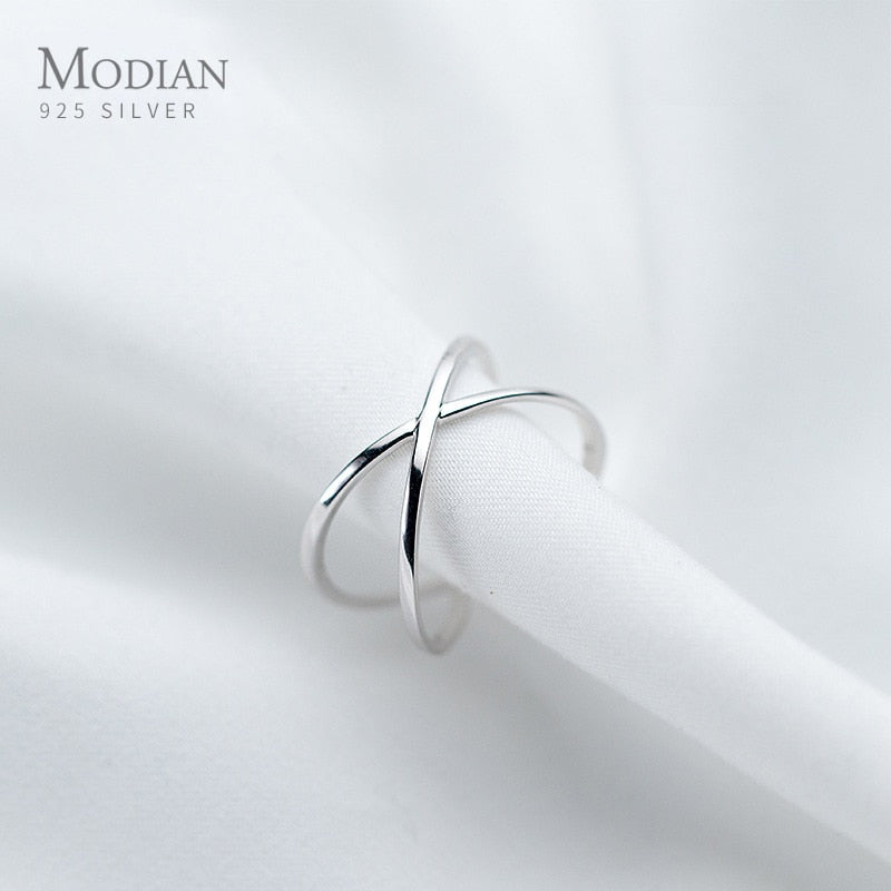 Peris Gems Glossy Crossing X Shaped Ring for Women | Adjustable Silver Ring Glossy Crossing X Shaped Ring for Women | Adjustable Ring SHEIN Amazon Temu