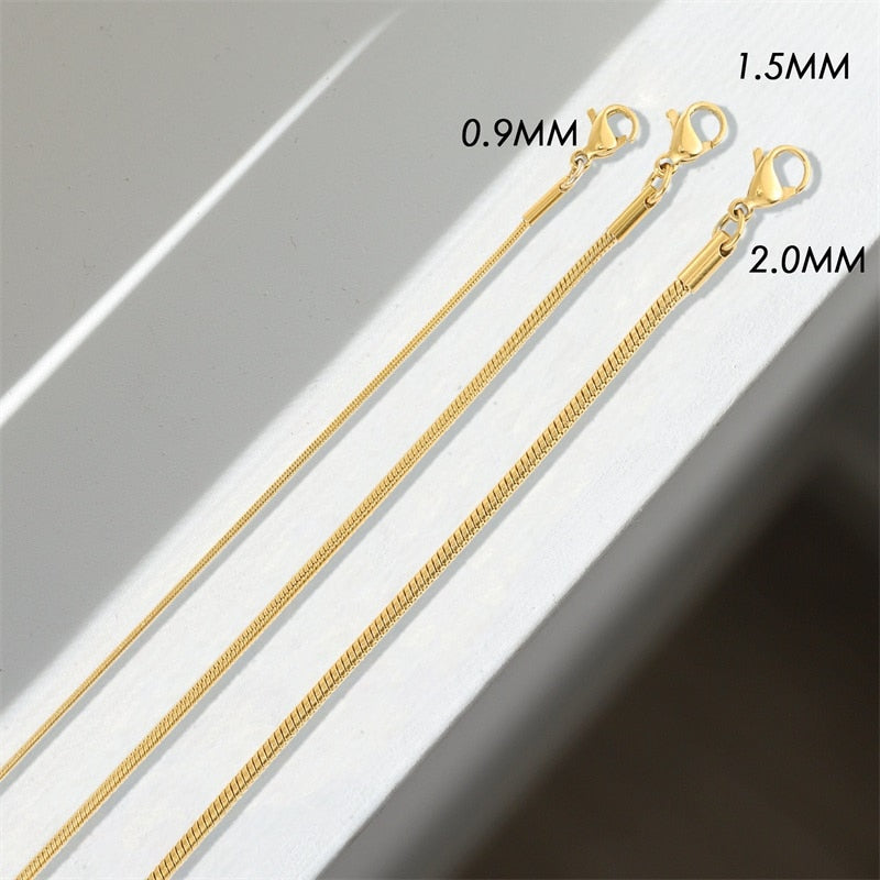 Peris Gems Gold / 1.5mm / 16.5cm Thin Snake Link Bracelets Unisex | Gold Silver SHEIN Amazon Temu