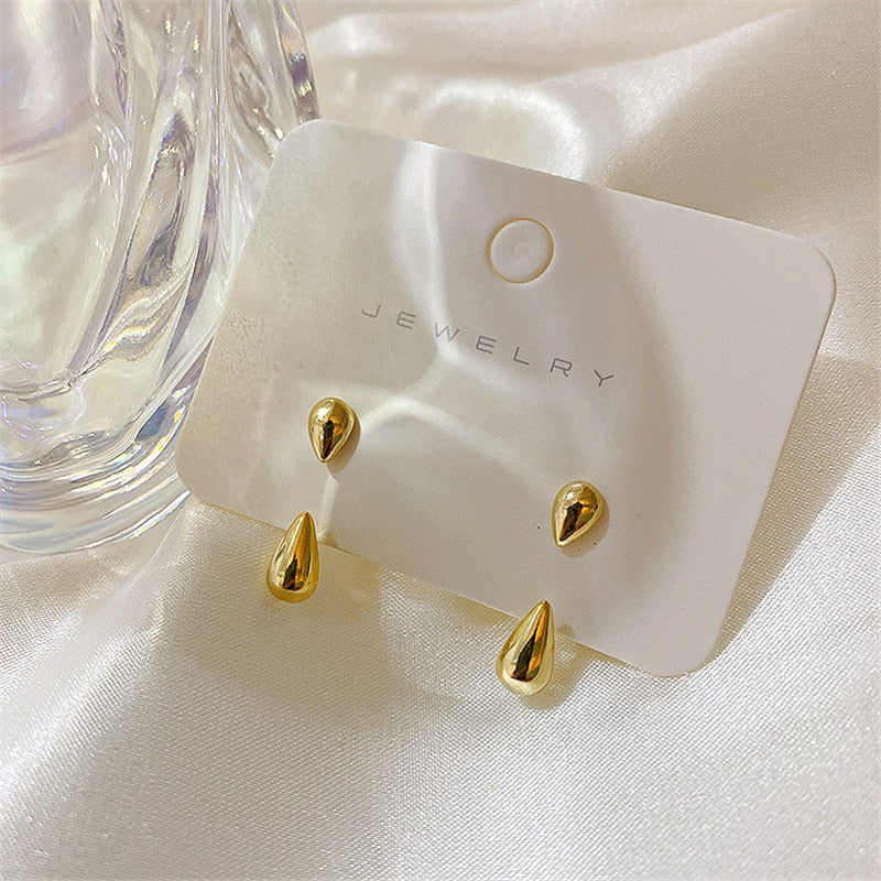 Peris Gems gold 1 Gold Waterdrop Earrings | Women&