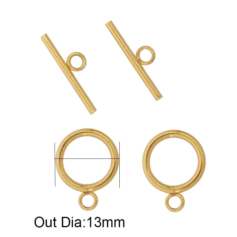Peris Gems Gold 13mm 4 sets Irregular Curved OT Toggle Clasps for DIY Jewelry Making SHEIN Amazon Temu