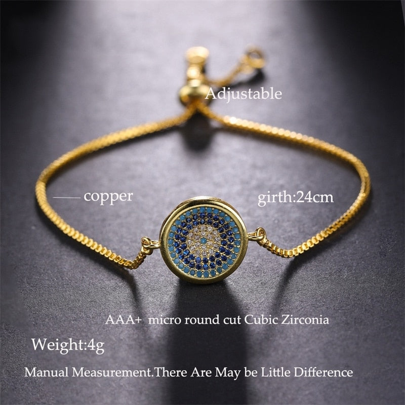 Peris Gems Gold 15 / Adjustable Chains Enamel Hollow Hamsa Hand Evil Eye Bracelets Unisex SHEIN Amazon Temu