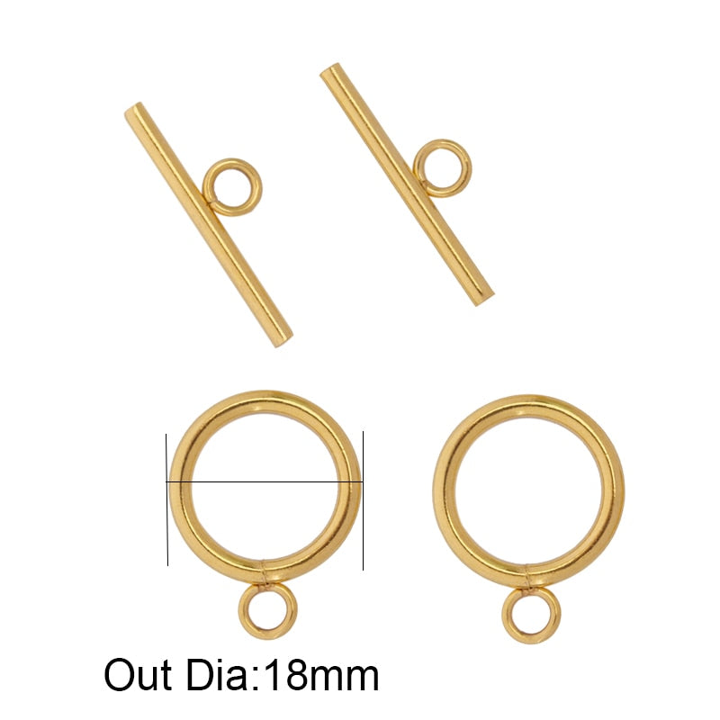Peris Gems Gold 18mm 4 sets Irregular Curved OT Toggle Clasps for DIY Jewelry Making SHEIN Amazon Temu