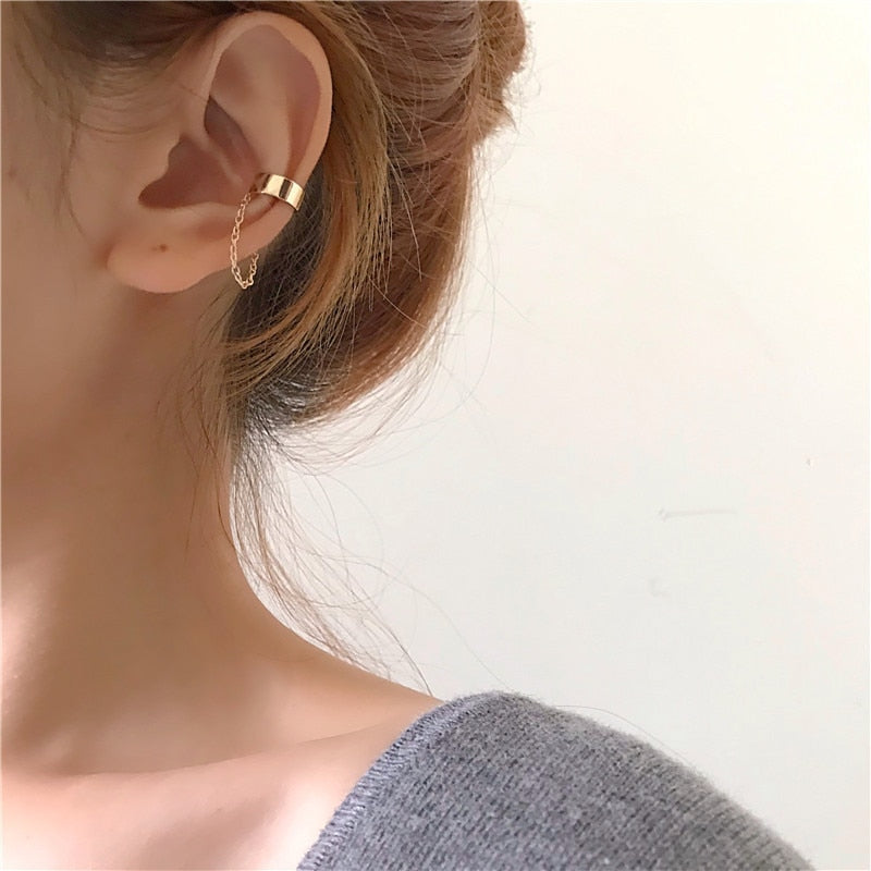 Peris Gems gold-3 Gold Ear Cuff Tassel Earring for Women | No Pierce Silver Ear Clips Gold Ear Cuff Tassel Earring for Women | No Pierce SHEIN Amazon Temu