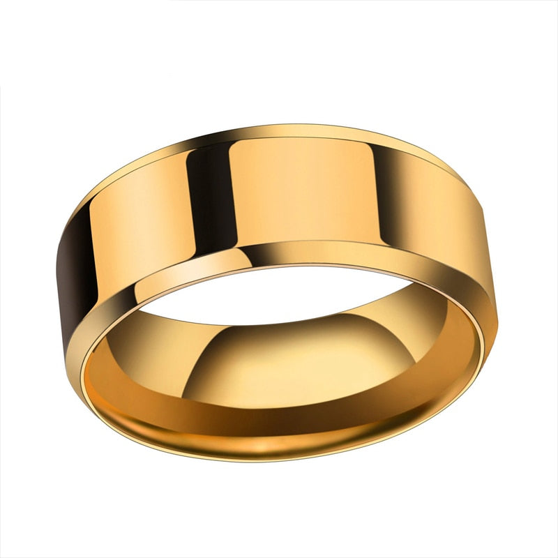 Peris Gems Gold / 5 Classic Polished Titanium Rings Unisex | Stainless Steel SHEIN Amazon Temu