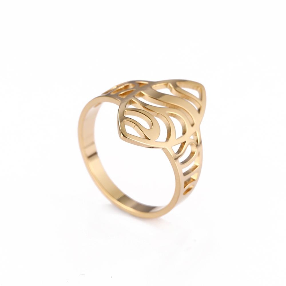 Peris Gems Gold / 7 Hollow Football Rigby Casual Stainless Rings for Women SHEIN Amazon Temu