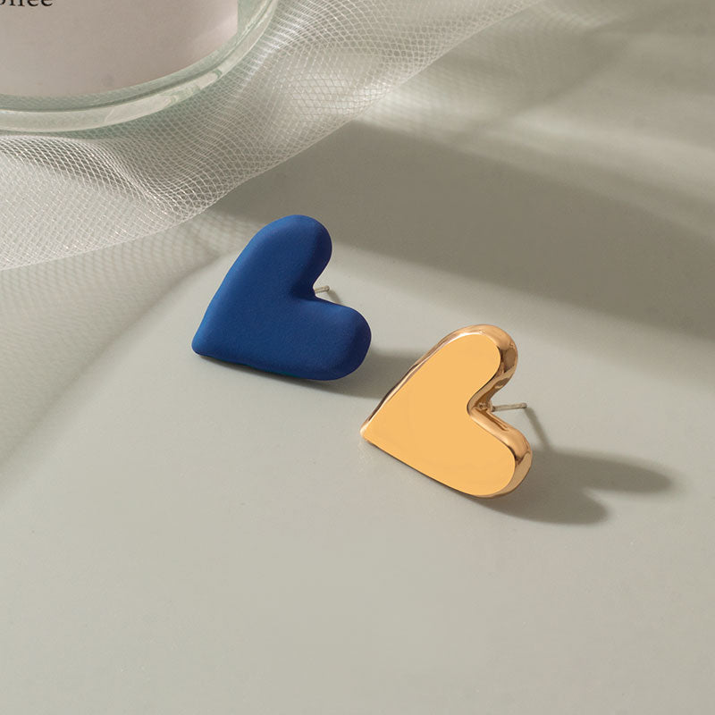 Peris Gems Gold & Blue Heart Klein Blue Earrings for Women | Acrylic Geometric Dangle Earrings Klein Blue Earrings for Women | Geometric Dangle Earrings SHEIN Amazon Temu