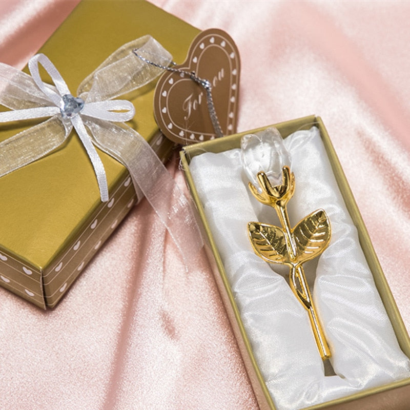 Peris Gems gold-box Glass Rose Flower with Box | Silver Gold Romantic Gift SHEIN Amazon Temu