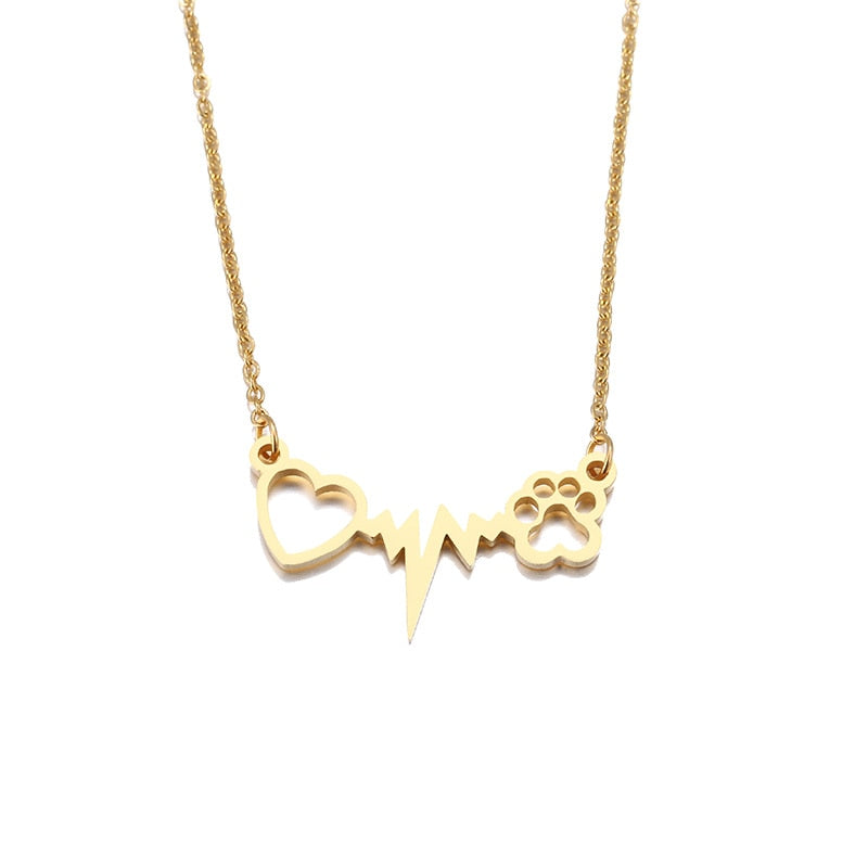 Peris Gems Gold Cat Paw and Heart Stainless Pendant Necklaces for Women SHEIN Amazon Temu