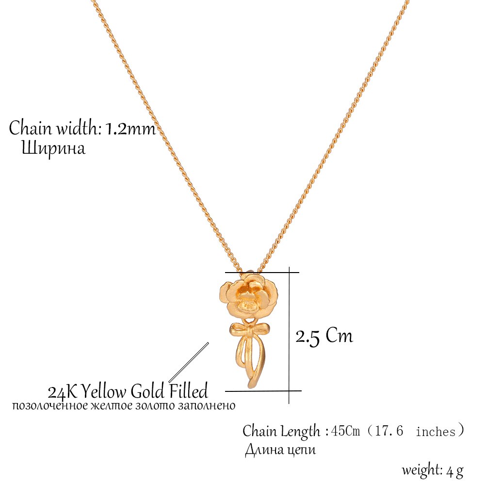 Peris Gems Gold Chunky Gold-Filled Rose Flower Necklace for Women SHEIN Amazon Temu
