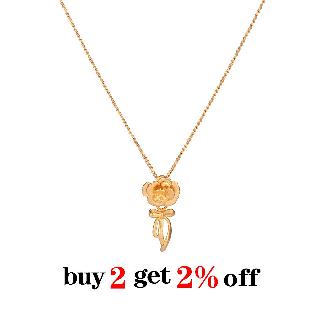 Peris Gems Gold Chunky Gold-Filled Rose Flower Necklace for Women SHEIN Amazon Temu