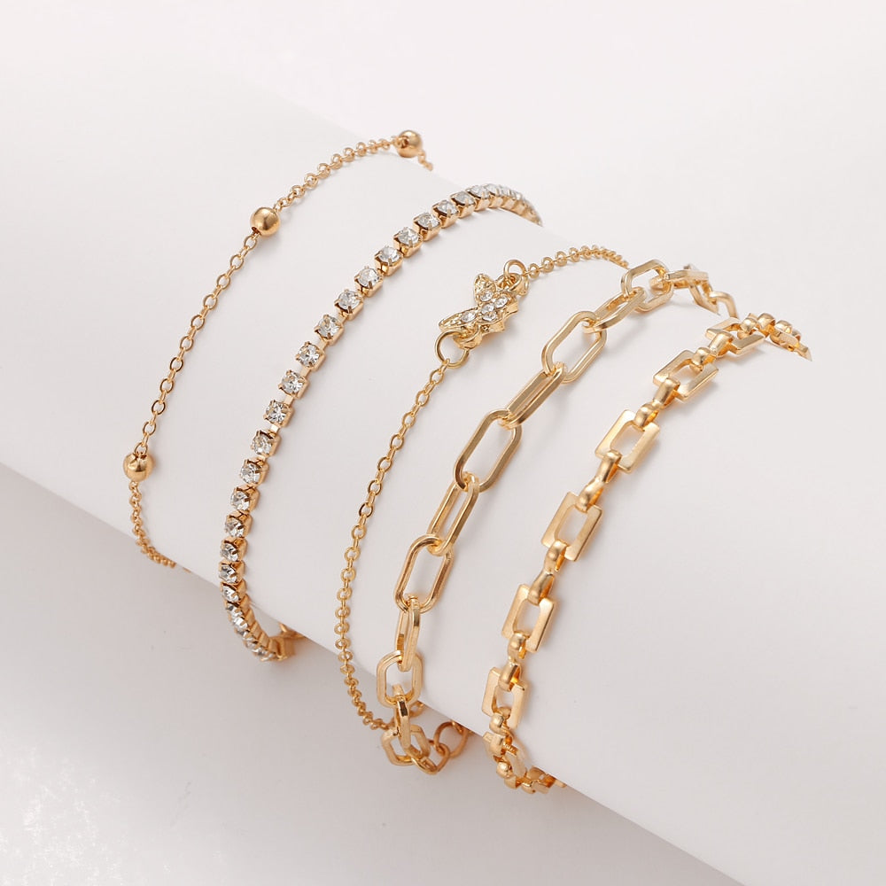 Peris Gems Gold Clip Golden 2-4pc Lovely Bracelets Collection for Women SHEIN Amazon Temu