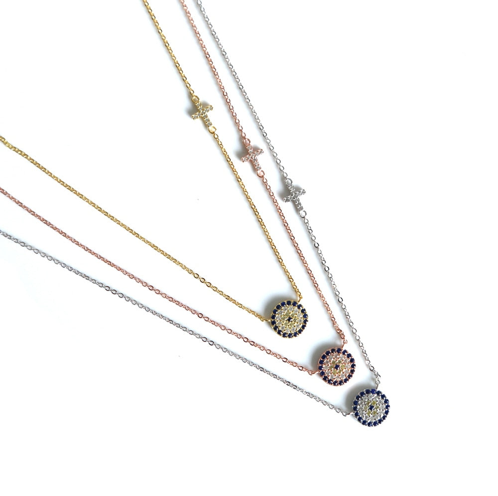 Peris Gems Gold Dainty Thin Evil Eye Pendant Necklaces for Women SHEIN Amazon Temu