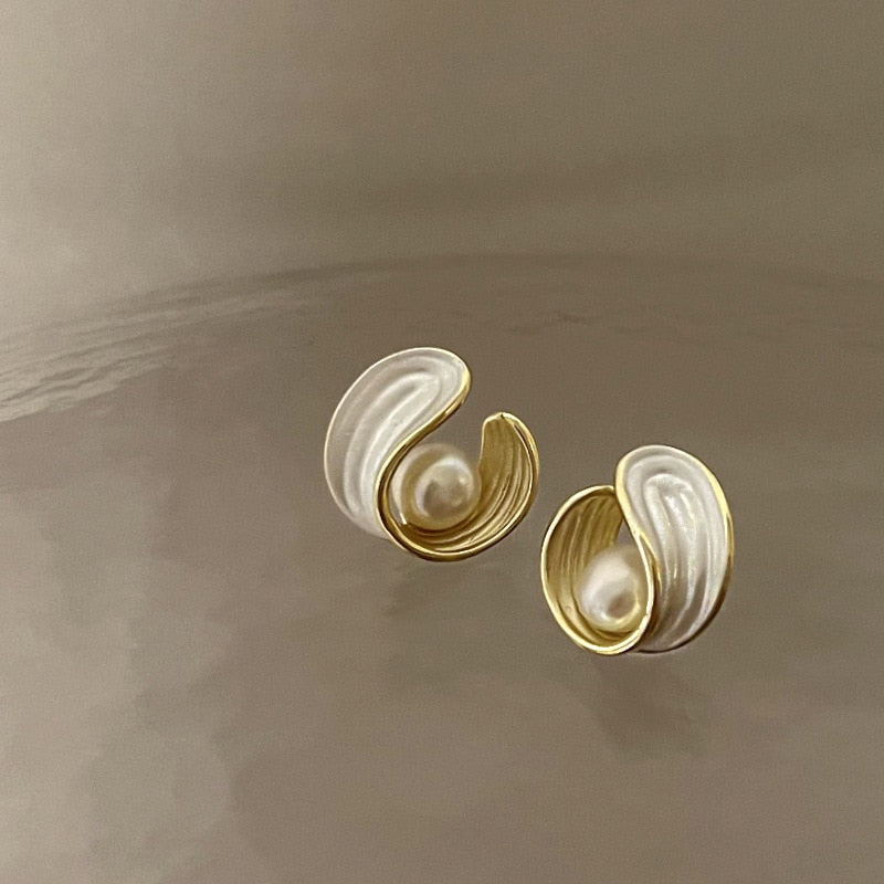 Peris Gems Gold Dangle Stud Earrings for Women | Pearl Earrings SHEIN Amazon Temu