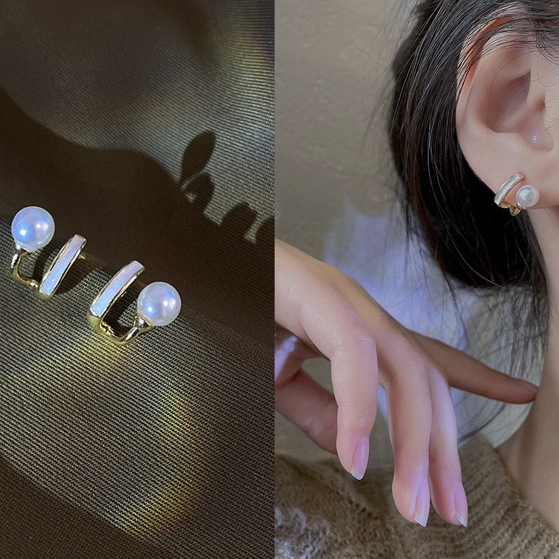 Peris Gems Gold Dangle Stud Earrings for Women | Pearl Earrings SHEIN Amazon Temu