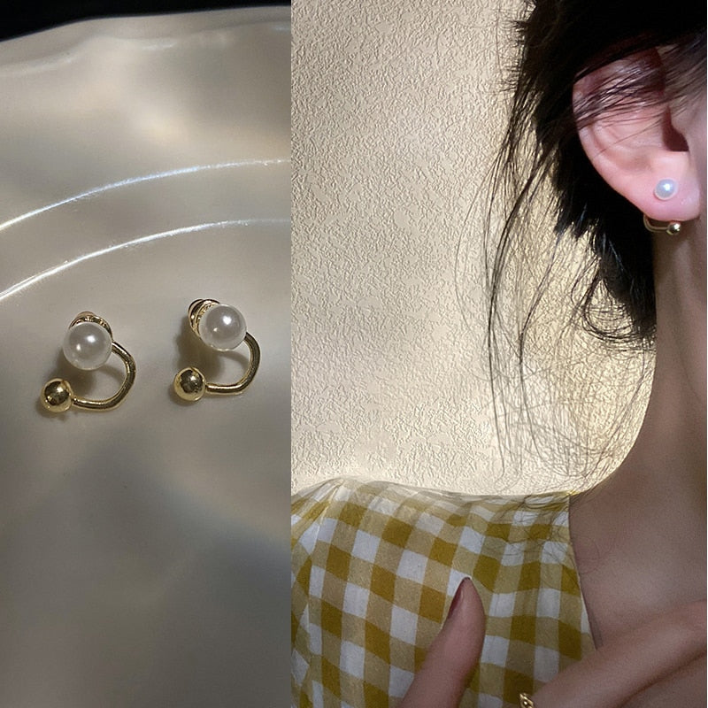 Peris Gems Gold Dangle Stud Earrings for Women | Pearl Earrings SHEIN Amazon Temu