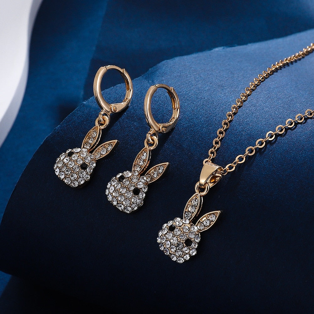 Peris Gems Gold Diamond Necklace and Earrings Set | Diamond Jewelry Sets SHEIN Amazon Temu