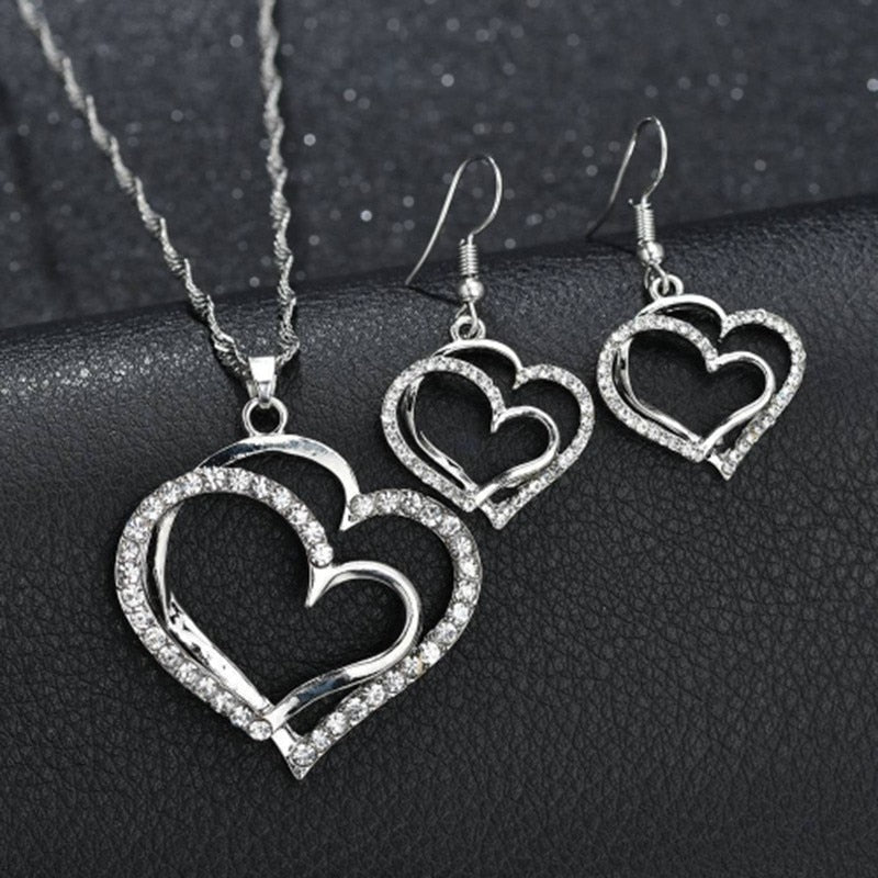 Peris Gems Gold Diamond Necklace and Earrings Set | Diamond Jewelry Sets SHEIN Amazon Temu