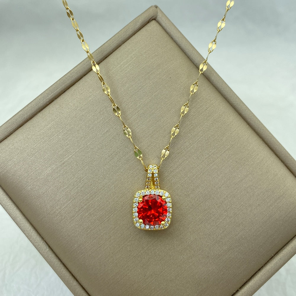 Peris Gems Gold Diamond Necklace Collection for Women | Stainless Steel Mermaid Heart Butterfly Sunflower Gold Diamond Necklace Collection for Women | Stainless Steel SHEIN Amazon Temu