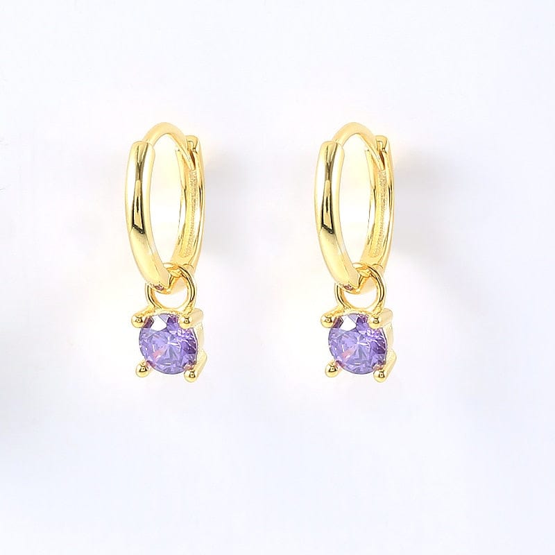 Peris Gems Gold Diamond Stud Turquoise Hoop Earrings for Women | Sterling Silver Gold Earrings