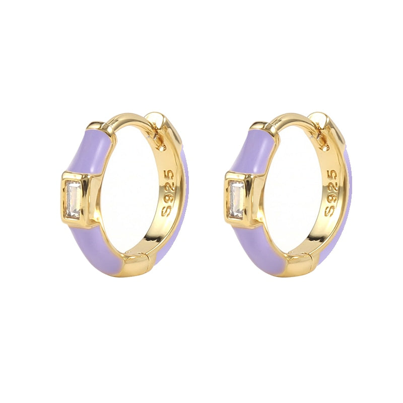 Peris Gems Gold Diamond Stud Turquoise Hoop Earrings for Women | Sterling Silver Gold Earrings SHEIN Amazon Temu