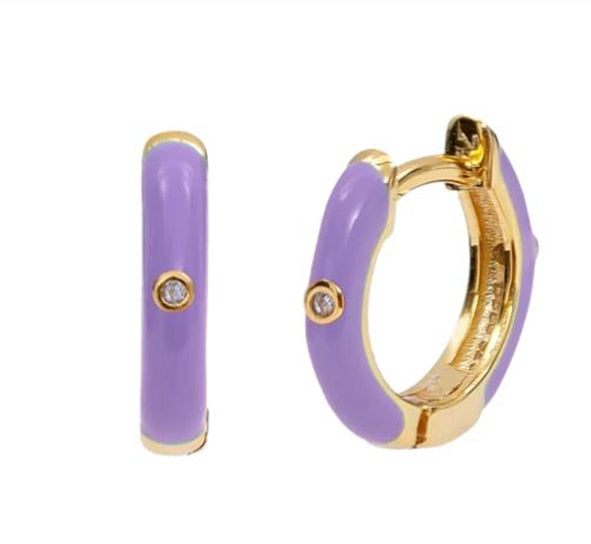 Peris Gems Gold Diamond Stud Turquoise Hoop Earrings for Women | Sterling Silver Gold Earrings SHEIN Amazon Temu