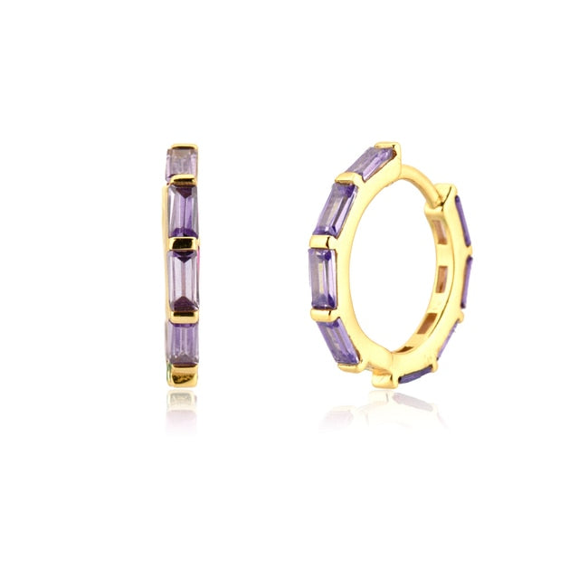 Peris Gems Gold Diamond Stud Turquoise Hoop Earrings for Women | Sterling Silver Gold Earrings SHEIN Amazon Temu