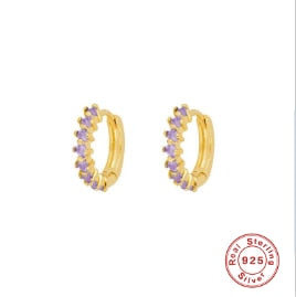 Peris Gems Gold Diamond Stud Turquoise Hoop Earrings for Women | Sterling Silver Gold Earrings SHEIN Amazon Temu