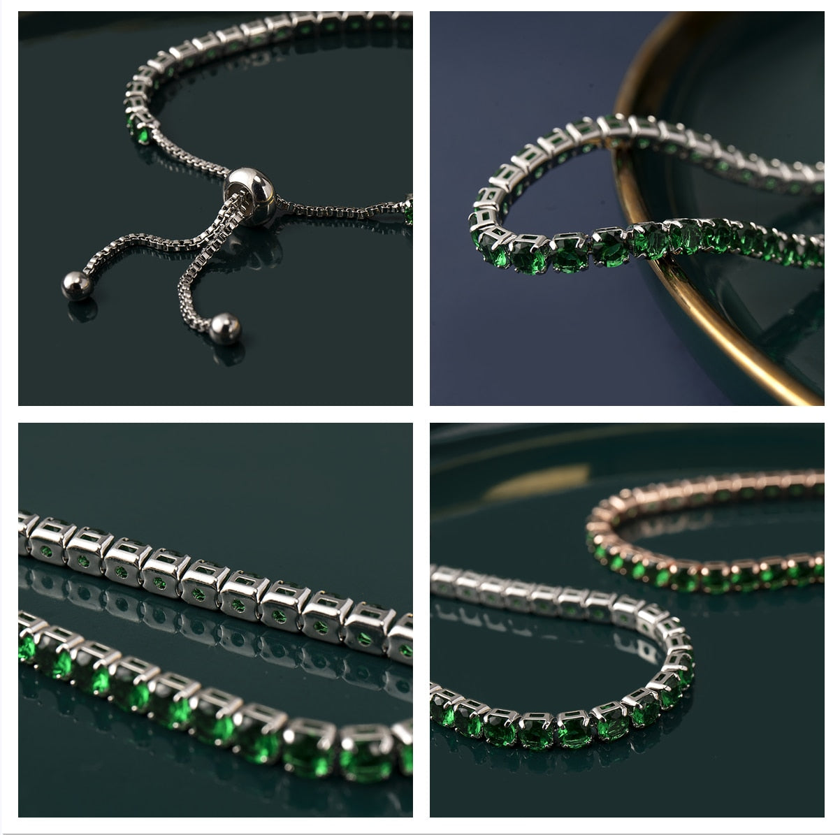 Peris Gems Gold Diamond Tennis Bracelets for Women | Iced Out Chain Bracelets SHEIN Amazon Temu