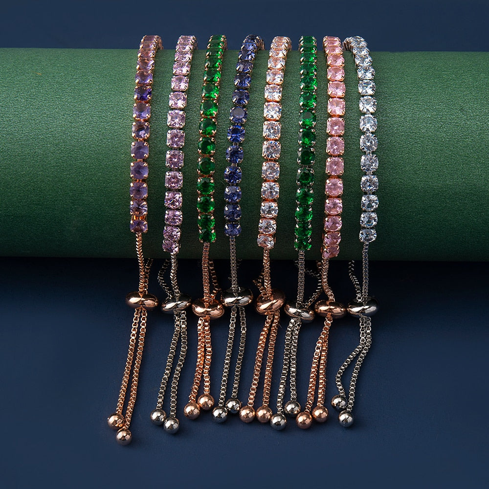 Peris Gems Gold Diamond Tennis Bracelets for Women | Iced Out Chain Bracelets SHEIN Amazon Temu