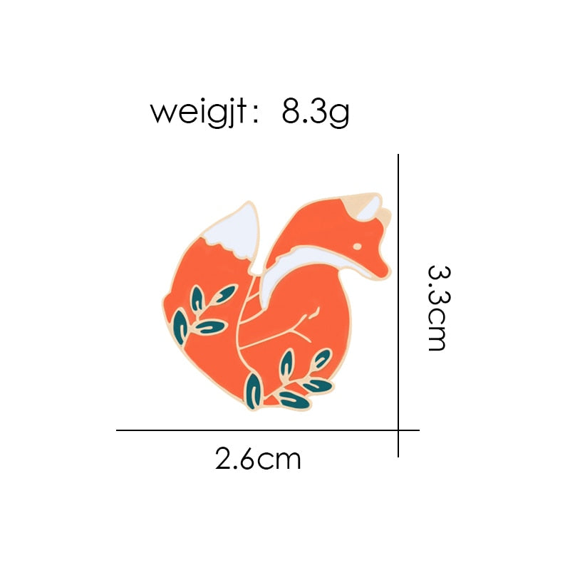Peris Gems Gold Enamel Cute Woodland Fox Badge Lapel Pins Unisex SHEIN Amazon Temu