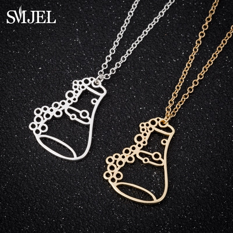 Peris Gems Gold Erlenmeyer Flask Potion Necklace Unisex | Hollow Chemistry Necklace for Women and Men SHEIN Amazon Temu