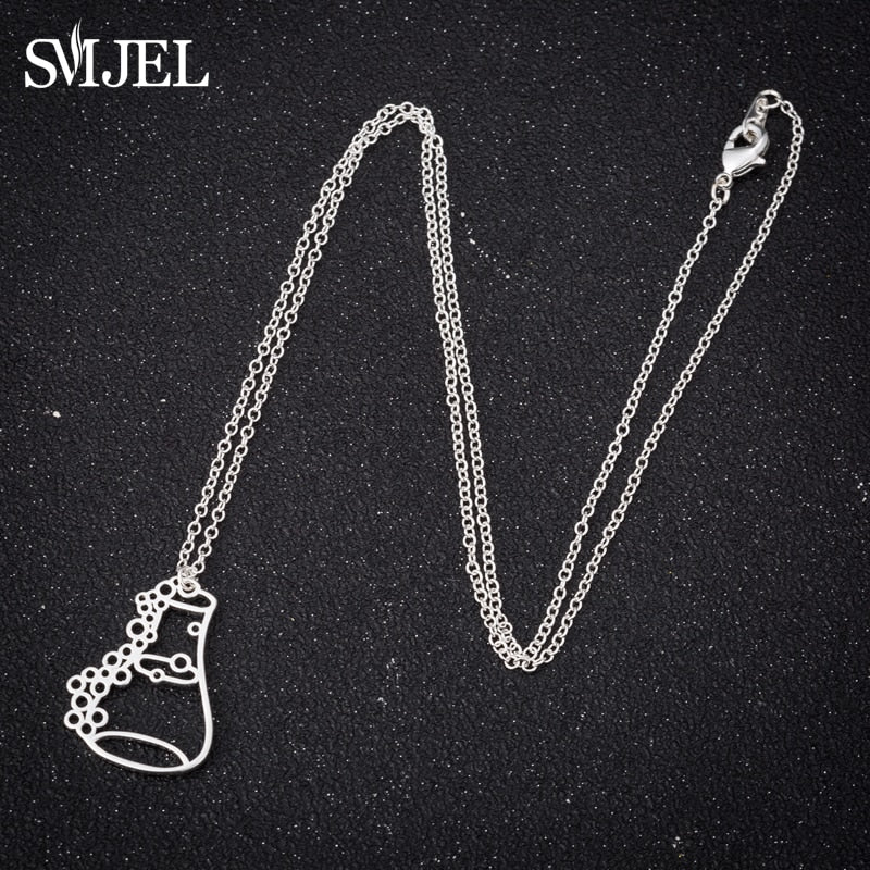 Peris Gems Gold Erlenmeyer Flask Potion Necklace Unisex | Hollow Chemistry Necklace for Women and Men SHEIN Amazon Temu