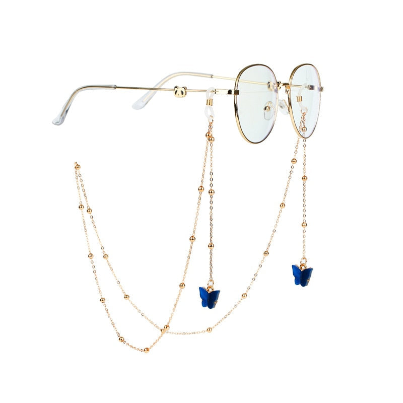 Peris Gems Gold Feather Eyeglass Chain | Butterfly Sunglasses Strap Holder SHEIN Amazon Temu