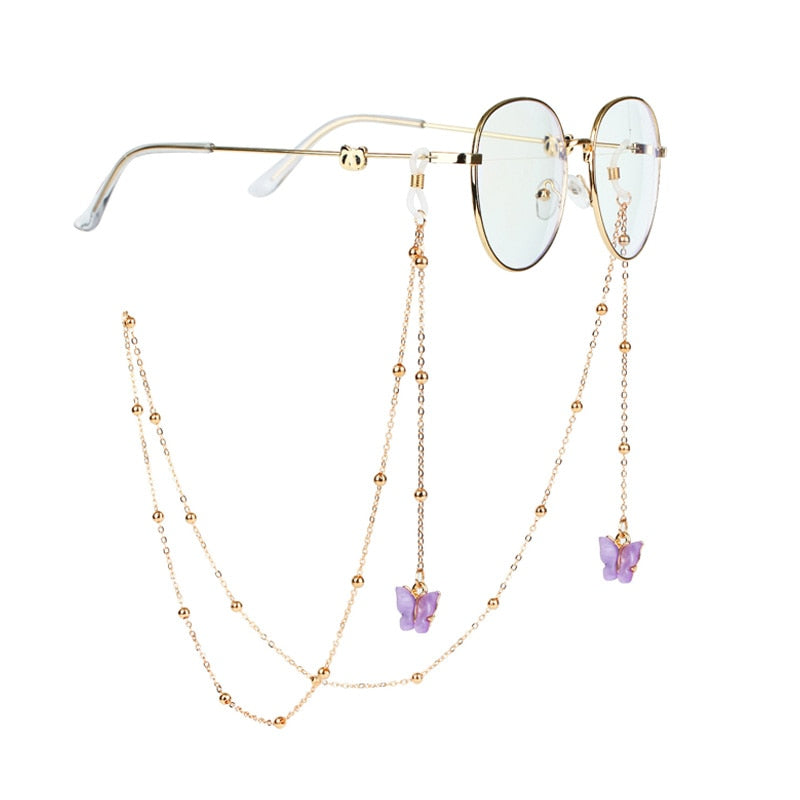 Peris Gems Gold Feather Eyeglass Chain | Butterfly Sunglasses Strap Holder SHEIN Amazon Temu