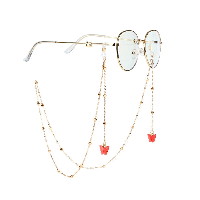 Peris Gems Gold Feather Eyeglass Chain | Butterfly Sunglasses Strap Holder SHEIN Amazon Temu