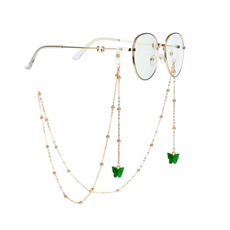 Peris Gems Gold Feather Eyeglass Chain | Butterfly Sunglasses Strap Holder SHEIN Amazon Temu
