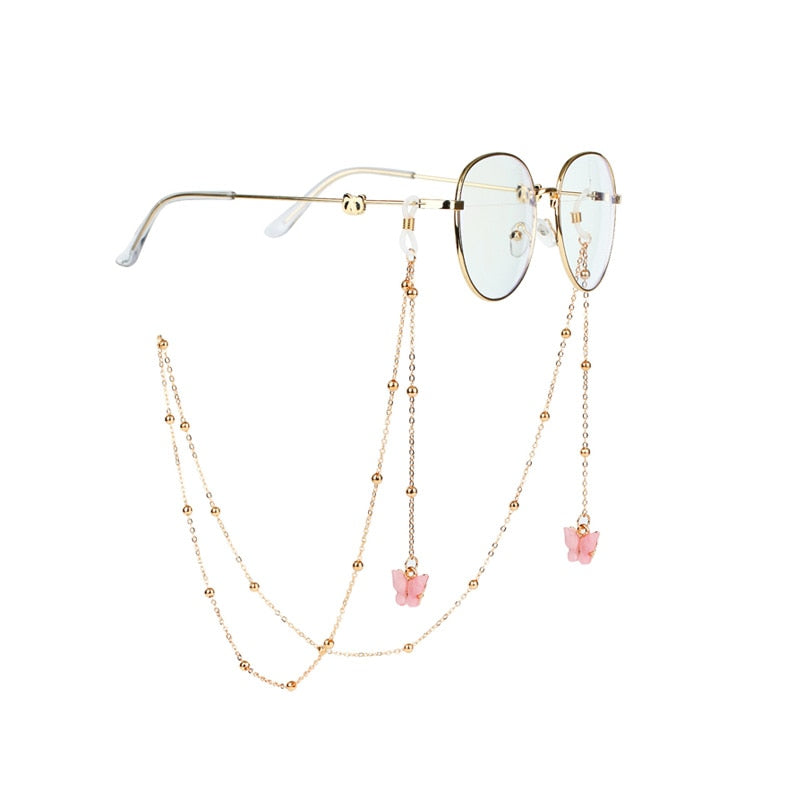 Peris Gems Gold Feather Eyeglass Chain | Butterfly Sunglasses Strap Holder SHEIN Amazon Temu