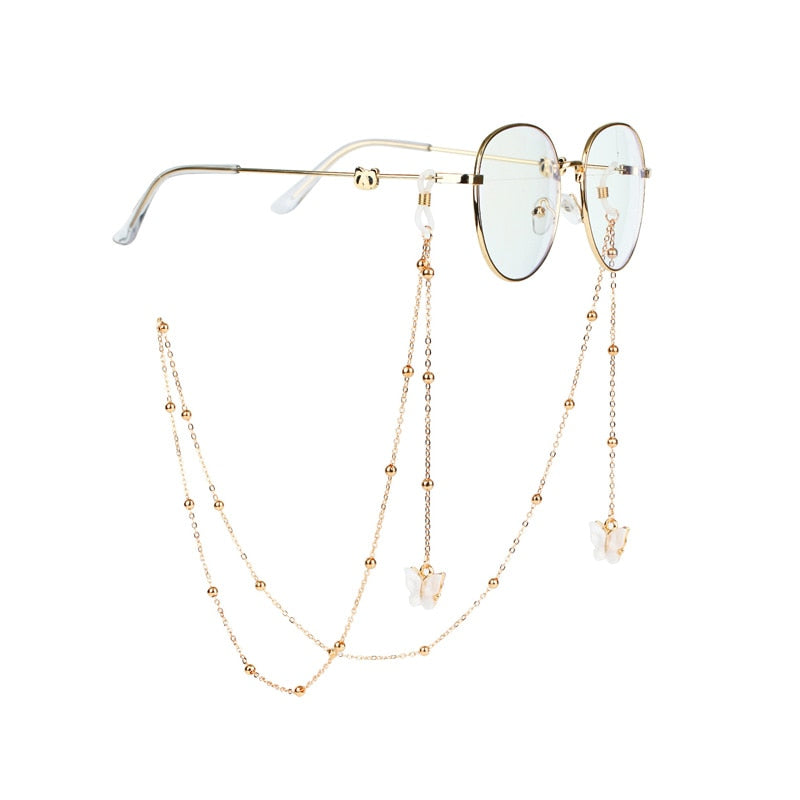 Peris Gems Gold Feather Eyeglass Chain | Butterfly Sunglasses Strap Holder SHEIN Amazon Temu