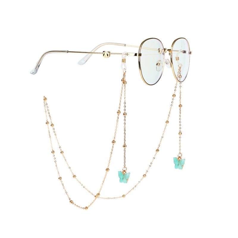 Peris Gems Gold Feather Eyeglass Chain | Butterfly Sunglasses Strap Holder SHEIN Amazon Temu
