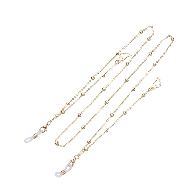 Peris Gems Gold Feather Eyeglass Chain | Butterfly Sunglasses Strap Holder SHEIN Amazon Temu