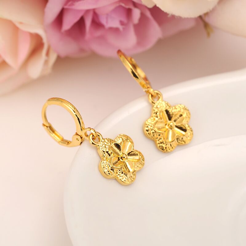 Peris Gems Gold Flower Dangle Earrings for Women | Rose Earrings SHEIN Amazon Temu