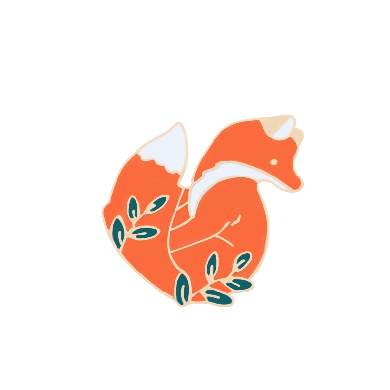 Peris Gems Gold Fox Gold Enamel Cute Woodland Fox Badge Lapel Pins Unisex SHEIN Amazon Temu