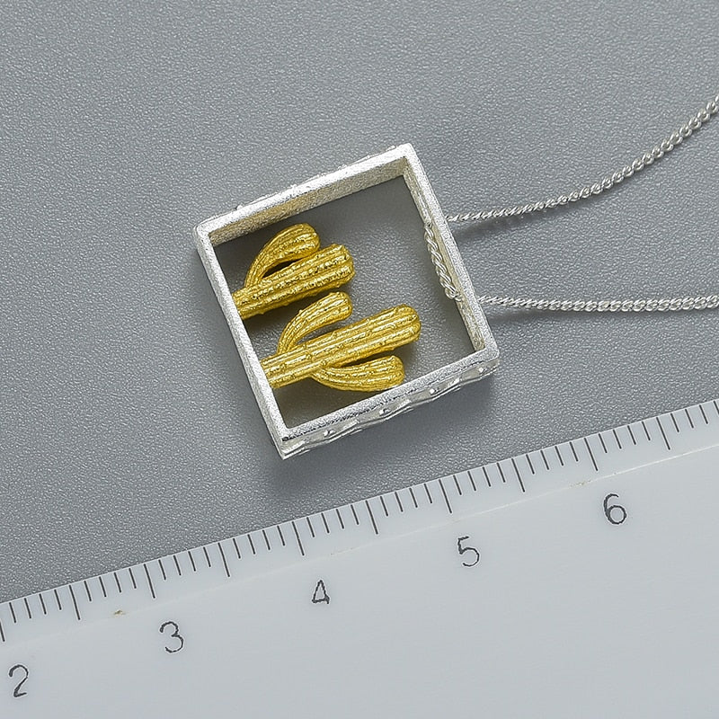 Peris Gems Gold Full 18K Gold Double Cactus Pendant Only for Necklace DIY 925 Silver Full 18K Gold Double Cactus Pendant Only for Necklace DIY SHEIN Amazon Temu