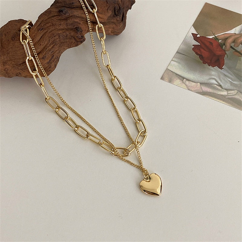 Peris Gems Gold Heart Black Pixel Heart Silver Necklace for Women SHEIN Amazon Temu