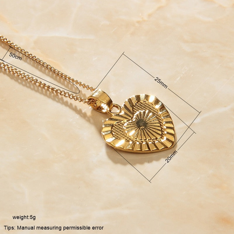 Peris Gems Gold Heart Pendant Necklace for Women | Love Necklace SHEIN Amazon Temu